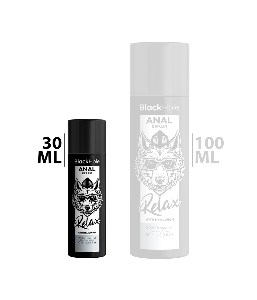 BLACK HOLE - RIPARAZIONE ANALE RELAX A BASE ACQUA CON IALURONE 30 ML