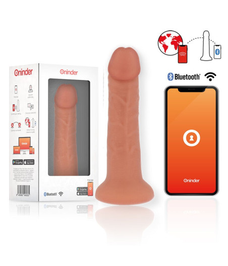 ONINDER - DILDO VIBRATORE PICCOLO BOGOTÁ 9 VELOCITÀ NATURALE 17.5 CM -O- 4 CM - APP GRATUITA