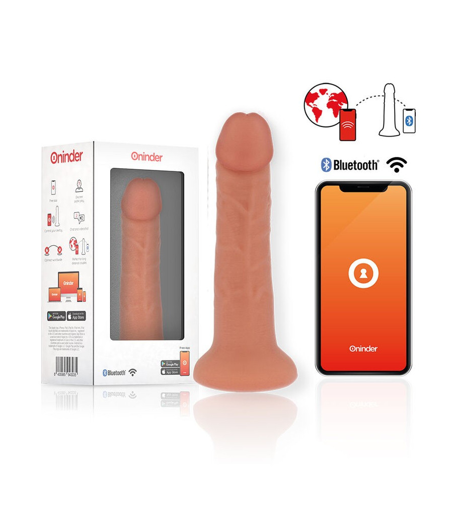 ONINDER - DILDO VIBRATORE PICCOLO BOGOTÁ 9 VELOCITÀ NATURALE 17.5 CM -O- 4 CM - APP GRATUITA