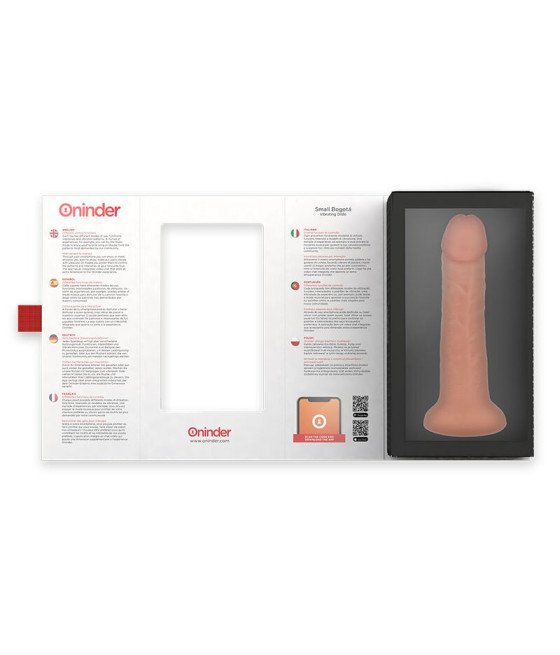 ONINDER - DILDO VIBRATORE PICCOLO BOGOTÁ 9 VELOCITÀ NATURALE 17.5 CM -O- 4 CM - APP GRATUITA