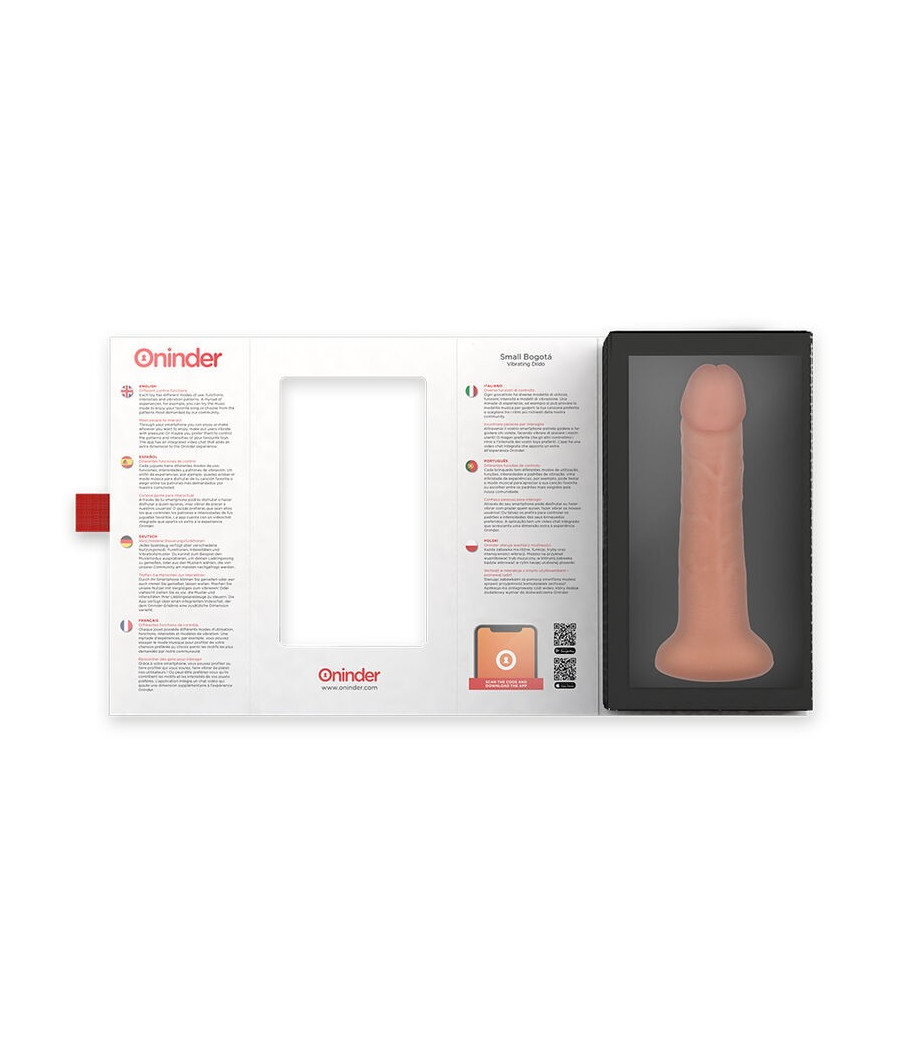 ONINDER - DILDO VIBRATORE PICCOLO BOGOTÁ 9 VELOCITÀ NATURALE 17.5 CM -O- 4 CM - APP GRATUITA