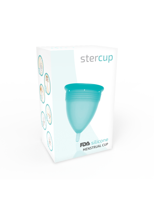 STERCUP COPPE MESTRUALI - MISURA L -  ACQUAMARINA - SILICONE FDA