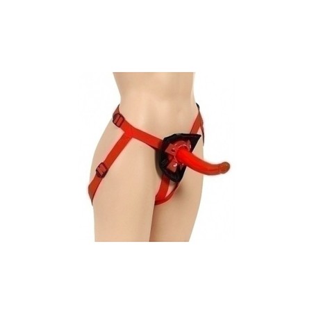 FALLO STRAP-ON SOPHIAS RIDER ROSSO - 18 CM