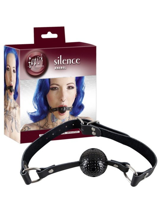 MORSO BALL GAG "SILENCE" NERO