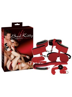 SET BONDAGE 8 PEZZI BAD KITTY RED GIANT ROSSO