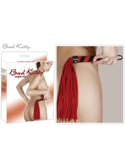 FLOGGER CON IMPUGNATURA IN CAMOSCIO BAD KITTY "WHIP" NERO/ROSSO