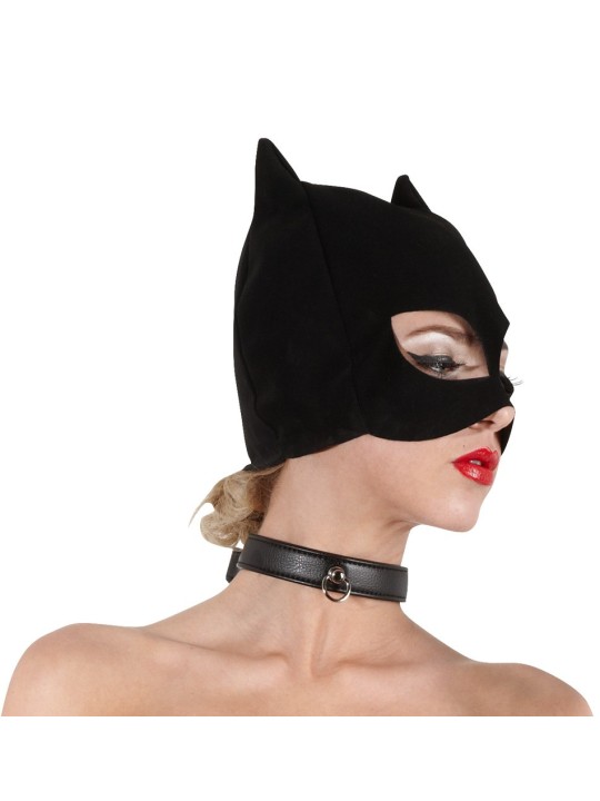 MASCHERA STILE NABUK BAD KITTY "CATMASK" NERO OPACO