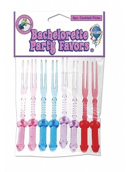 SET 8 FORCHETTE TRANSLUCIDE A FORMA DI PENE