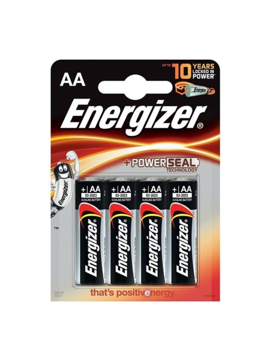 BLISTER 4 BATTERIE ENERGIZER ALKALINE POWER BATTERY AA LR6