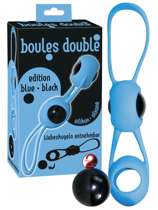 PALLINE DELL'AMORE IN SILICONE \"BOULES DOUBLE\" BLU