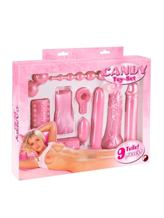 KIT DEL PIACERE 9 PEZZI "CANDY TOY" ROSA