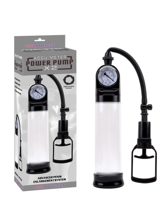 POMPA SVILUPPATORE PENE CON VAGINA w21e"ACCU-METER POWER PUMP X2"