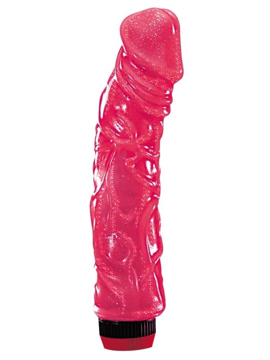 VIBRATORE MULTI-VELOCITA' "BIG JELLY" ROSSO - 23 CM