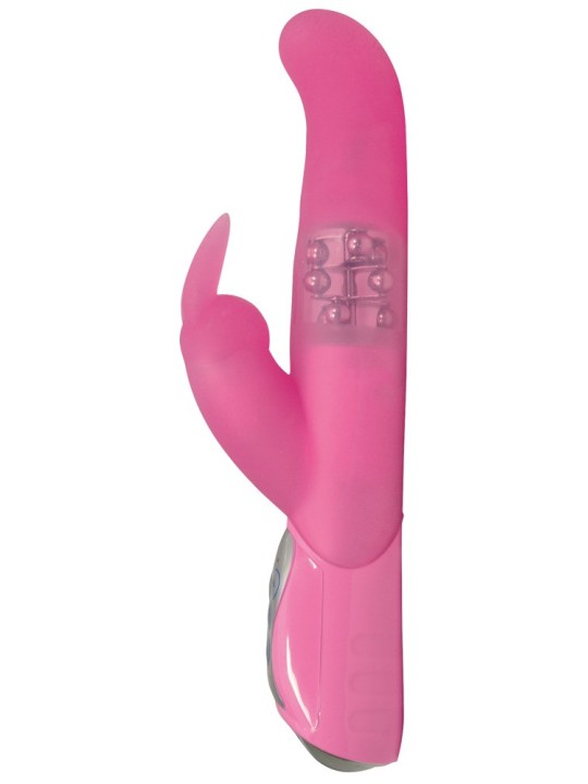 VIBRATORE E STIMOLATORE CLITORIDEO "BUNNY PEARL" ROSA