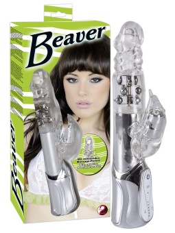 VIBRATORE CON ROTAZIONE E STIMOLATORE CLITORIDE "ECLIPSE BEAVER"