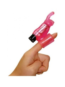 VIBRATORE FINGER CON STIMOLATORE CLITORIDE "RABBIT VIBE"