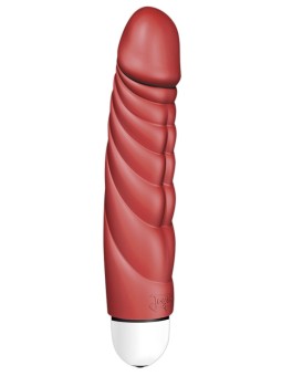 VIBRATORE REALISTICO CON RILIEVI AD ONDA MR. PERFECT ROSSO - 18 CM