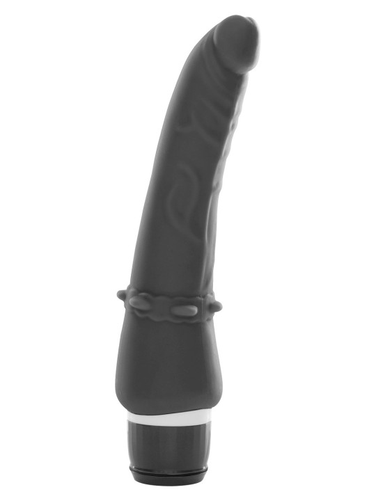 VIBRATORE REALISTICO CURVO "CLASSIC SMOOTH" NERO - 21 CM