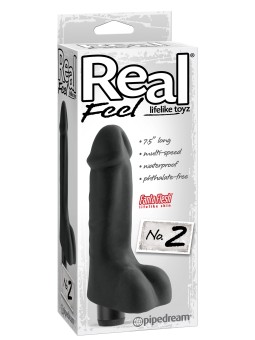 VIBRATORE REALISTICO \"REAL FEEL LIFELIKE 2\" NERO - 20 CM