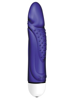 VIBRATORE CON RILIEVI STIMOLANTI \"KING ROCKY COMFORT\" BLU - 18 CM