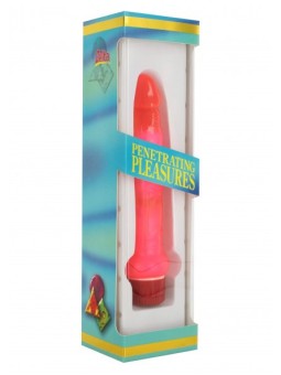 VIBRATORE REALISTICO SLIM JELLIES FUCSIA - 17.5 CM