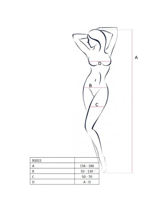 BODYSTOCKING PASSION WOMAN "BS022" BIANCO - TAGLIA UNICA