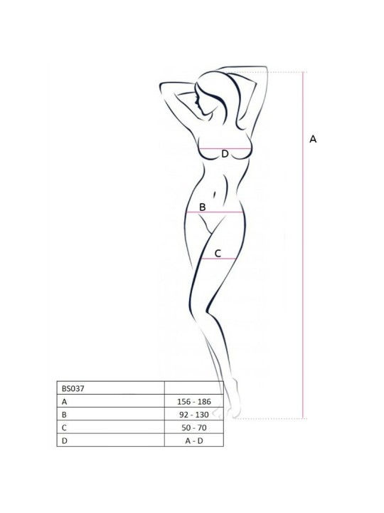 BODYSTOCKING PASSION WOMAN "BS037" NERO - TAGLIA UNICA