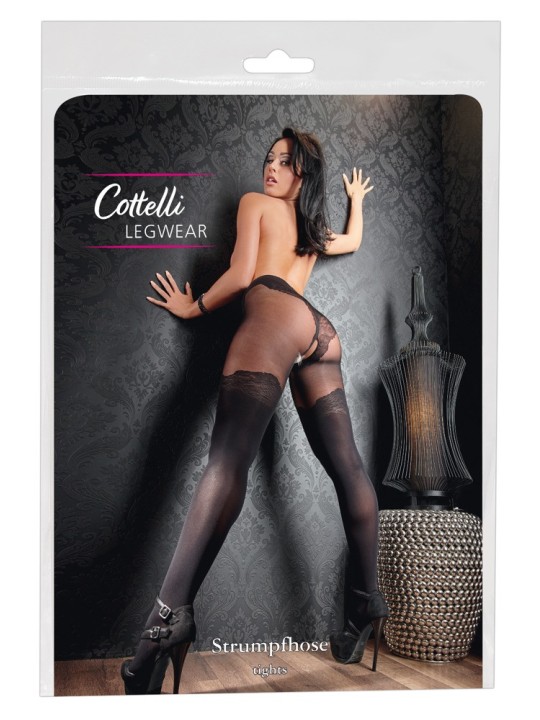 COLLANT SEXY APERTI FANTASIA "COTTELLI LEGWEAR" - COLORE NERO