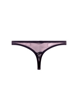 TANGA BARELY BARE " MESH & LACE " - COLORE NERO - TAGLIA UNICA