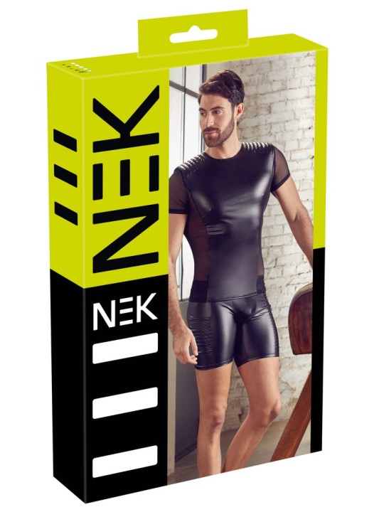 T-SHIRT UOMO STRETCHY BIKER STYLE "NEK" COLORE NERO