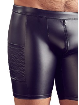 PANTALONCINI UOMO ELASTICIZZATI CON ZIP "NEK" COLORE NERO