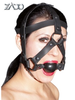 MASCHERA CON CINGHIE E BAVAGLIO BALL GAG ZADO