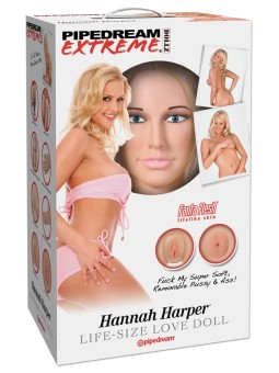 BAMBOLA GONFIABILE REALISTICA PIPEDREAM "HANNAH HARPER" - LIFE SIZE - 3D