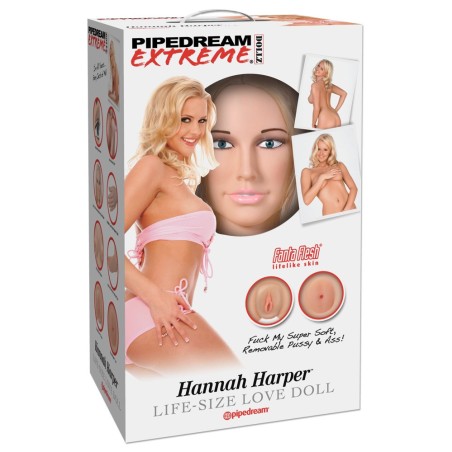 BAMBOLA GONFIABILE REALISTICA PIPEDREAM HANNAH HARPER - LIFE SIZE - 3D