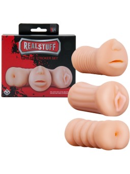 KIT 3 MASTURBATORI BOCCA - VAGINA - ANO REALSTUFF