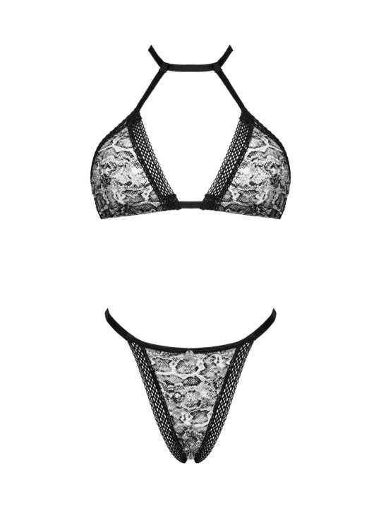 Set Xenita di Obsessive con reggiseno morbido e perizoma.