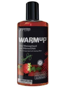 OLIO PER MASSAGGI ALLA FRAGOLA CON EFFETTO CALORE \"WARMUP\" - 150 ML